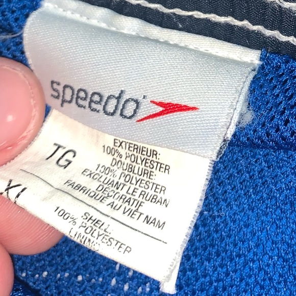 Speedo Blue & White Swim Trunks size XL - Picture 8 of 10